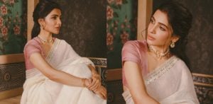 Samantha Ruth Prabhu embraces Soft Elegance in Anavila Saree F