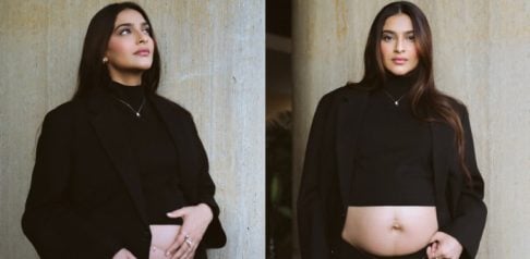 Sonam Kapoor flaunts Baby Bump in Chic All-Black Maternity Look F