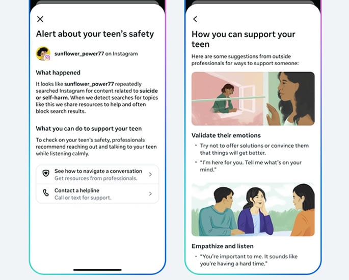 Instagram to Alert Parents over Teen Self-Harm Searches