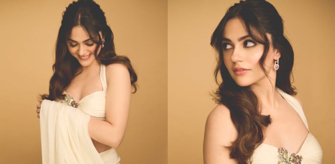 Aneet Padda’s Ivory Saree steals attention at Zee Cine Awards 2026 F