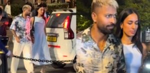Hardik Pandya & Mahieka Sharma Spotted Twinning in Mumbai f
