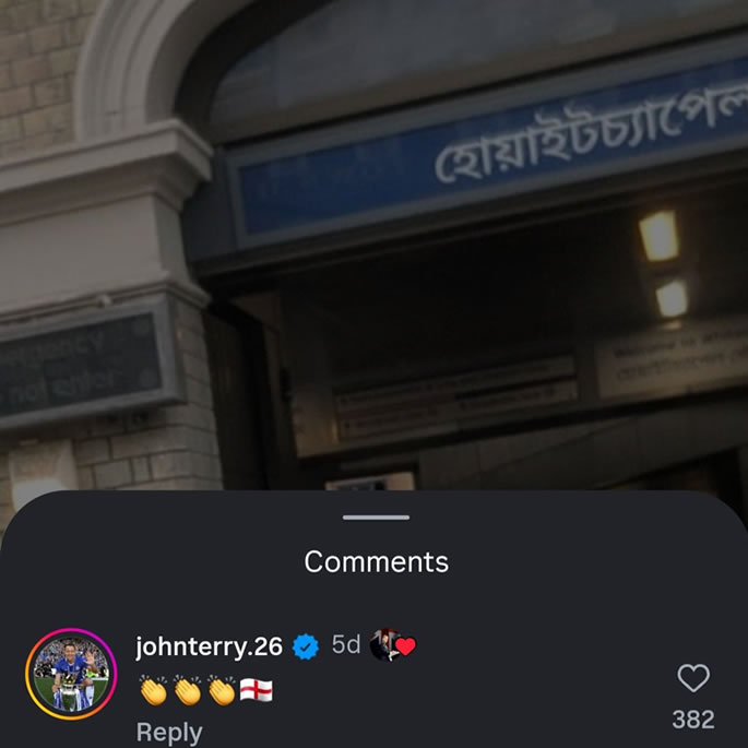 John Terry appears to Show Support for UK Burqa Ban