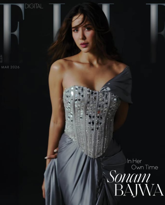 Sonam Bajwa brings Desi Glamour to ELLE India’s March Cover