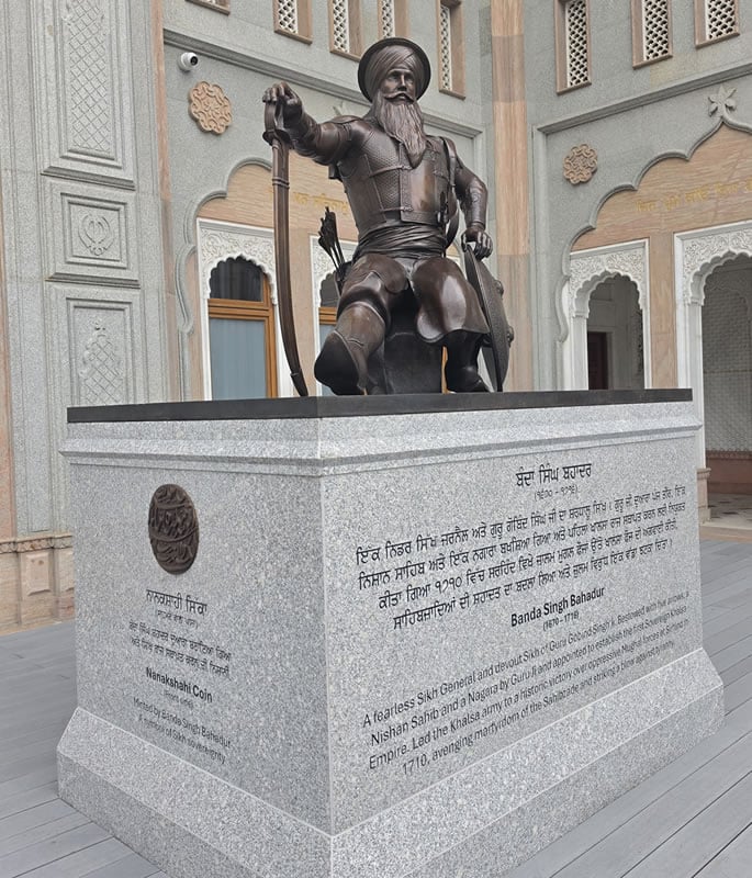Banda Singh Bahadur Statue unveiled in Landmark UK Sikh Moment 2