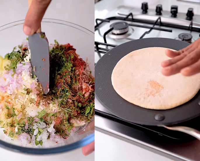 Easy Peri Peri Aloo Paratha You can make at Home