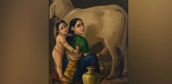 Varma's 'Yashoda and Krishna' sells for Record £13.6m f