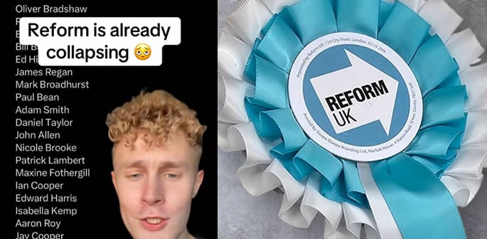 TikToker claims Reform UK Councillors are 'Dropping Like Flies' f