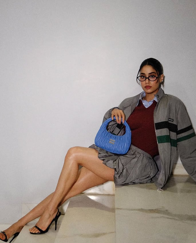 Janhvi Kapoor embraces 'Nerdy Chic' Trend in Miu Miu Look 2