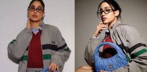 Janhvi Kapoor embraces 'Nerdy Chic' Trend in Miu Miu Look f#