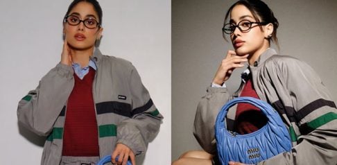 Janhvi Kapoor embraces 'Nerdy Chic' Trend in Miu Miu Look f#