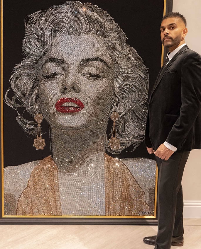 San B on Swarovski Crystals, Luxury Art & Immortalising Marilyn Monroe 2