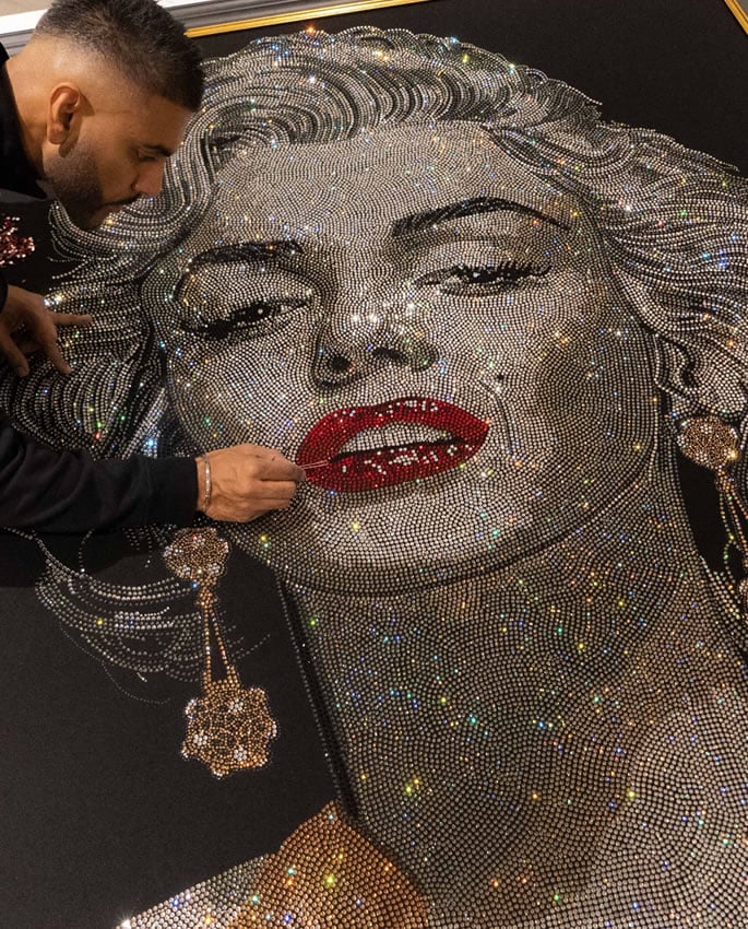 San B on Swarovski Crystals, Luxury Art & Immortalising Marilyn Monroe 3