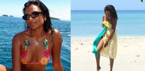 Simone Ashley Wows in Bikini as She Enjoys Beach Holiday f