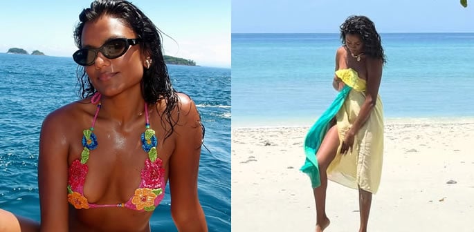 Simone Ashley Wows in Bikini as She Enjoys Beach Holiday f
