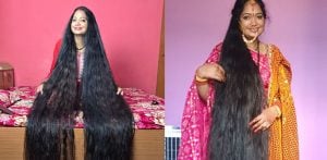 Indian Woman sets World Record for Longest Hair f