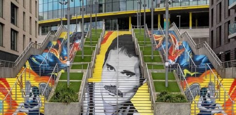 Freddie Mercury Mural unveiled at Wembley f