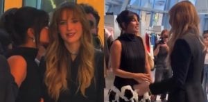 Priyanka Chopra & Jennifer Lawrence Chat it Up at Paris Event f
