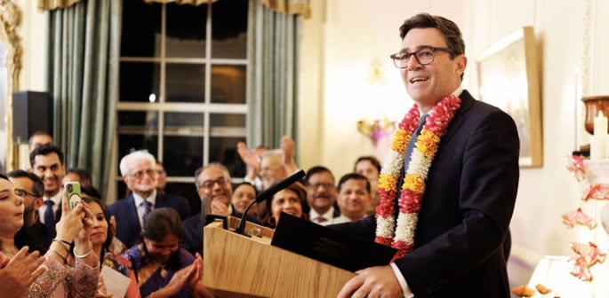 Andy Burnham makes India Promise at Downing Street Diwali Event f