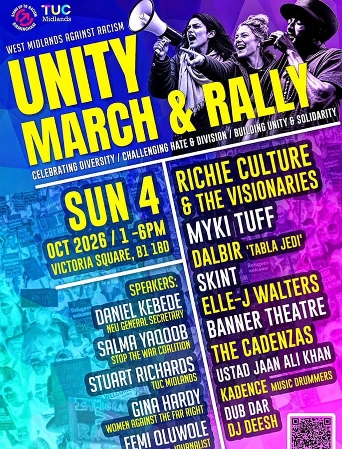Birmingham Anti-Racism March brings together 70 Organisations