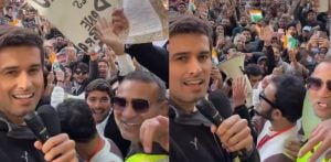 Dhruv Rathee addresses London Protest against India's Election Chief f