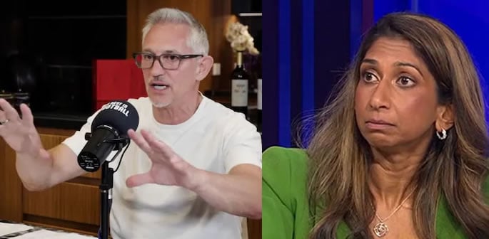 Gary Lineker takes aim at Suella Braverman's 'Not English' Remarks f