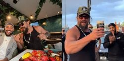 Jason Momoa visits Birmingham Desi Pub for Mixed Grill